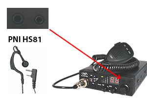 A vezeték nélküli CB PNI Escort HP 8001L ASQ tartalmazza a HS81 mikrofon fejhallgatót