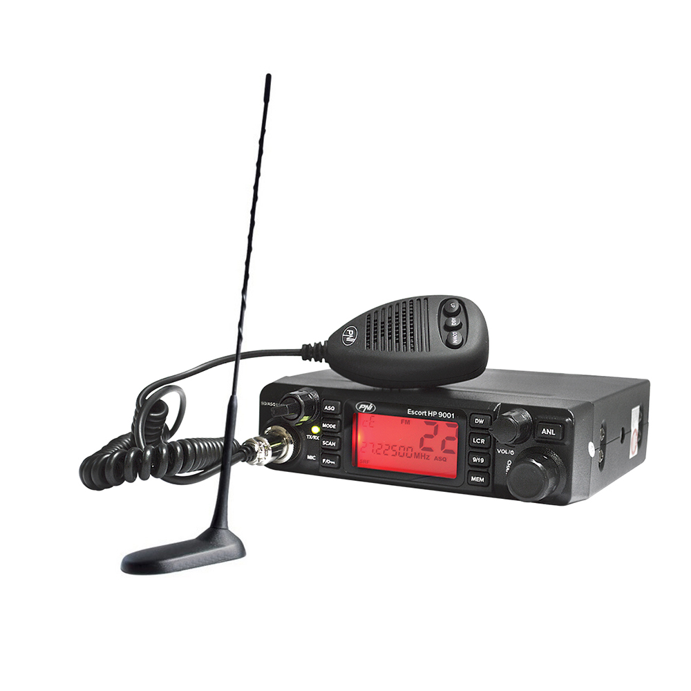 Kit Statie radio CB PNI ESCORT HP 9001 ASQ + Antena CB PNI Extra 45 cu magnet